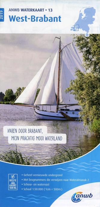 Waterkaart 13 West-Brabant 1:50 000