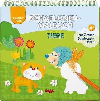 Kreativ Kids - Schablonen-Malbuch Tiere