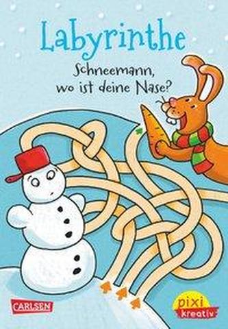 Pixi kreativ Nr. 68: VE 5 Labyrinthe: Schneemann, wo ist deine Nase?