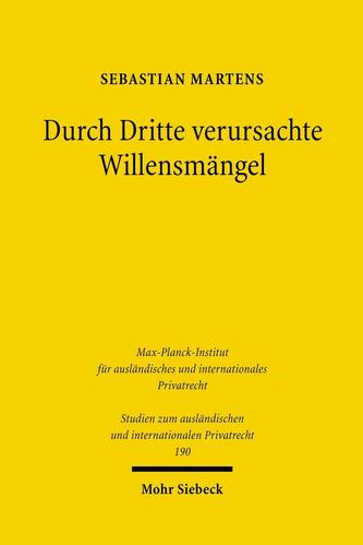 Durch Dritte verursachte Willensmängel