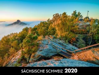 Sächsische Schweiz 2020 Kalendarium schwarz 40x30 cm