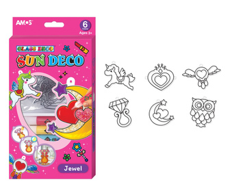 Barvy na sklo sada Jednorožec - 6 barev 10,5 ml + 6 sklíček