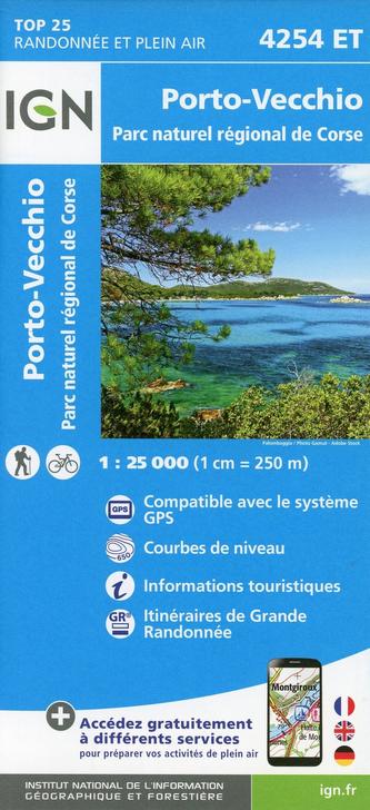 Porto Vecchio Parc National de Corse 1 : 25 000