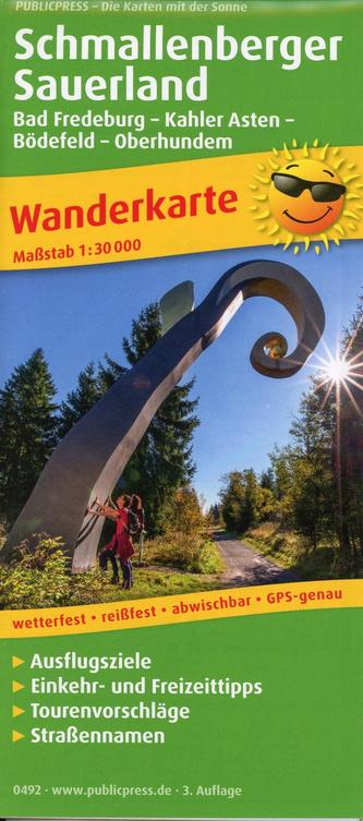 Schmallenberger Sauerland, Bad Fredeburg, - Kahler Asten - Bödefeld - Oberhundem 1:30 000