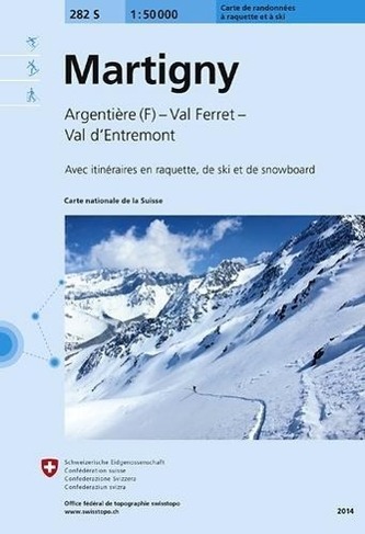 Swisstopo 1 : 50 000 Martigny Skiroutenkarte