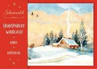 Transparent-Windlicht Schneewald