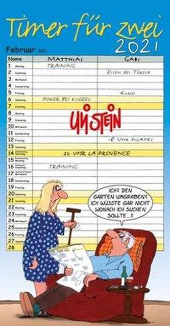 Uli Stein - Timer für zwei 2021: Monatskalender für die Wand