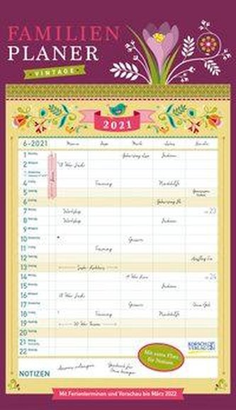 Familienplaner Vintage 2021