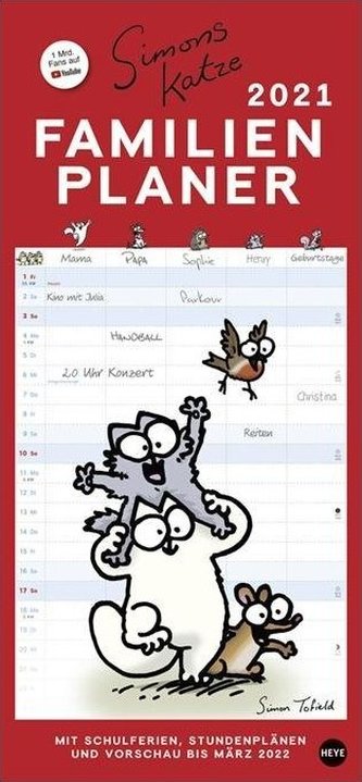 Simons Katze Familienplaner - Kalender 2021