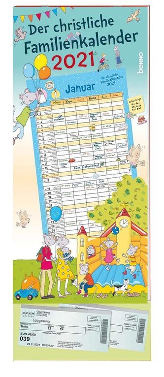 Der christliche Familienkalender 2021 mit 6 Spalten
