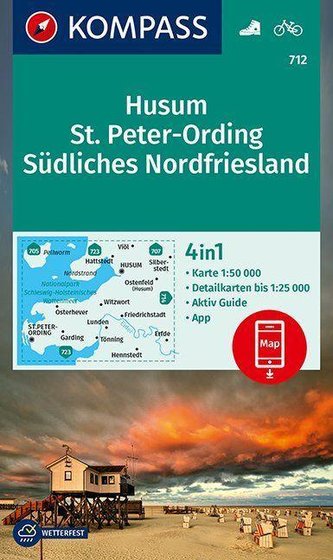 KOMPASS Wanderkarte Husum, St. Peter-Ording, Südliches Nordfriesland 1:50 000