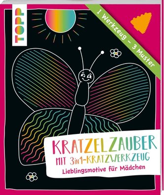 Kratzelzauber mit Kratzwerkzeug Mädchen