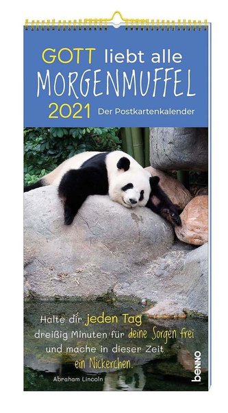 Gott liebt alle Morgenmuffel 2021 - Der Postkartenkalender