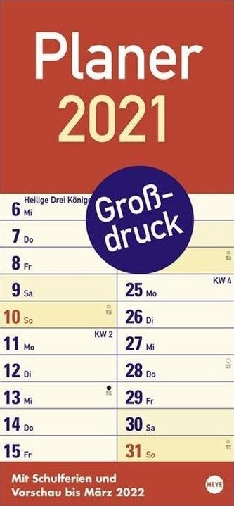 Großdruck Planer 2021