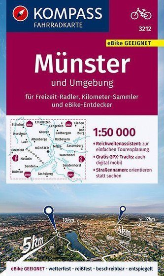 KOMPASS Fahrradkarte Münster und Umgebung 1:50.000, FK 3212