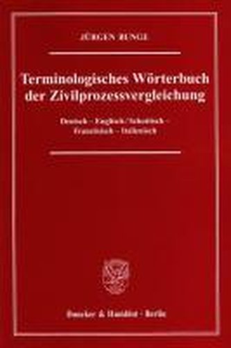 Terminologisches Wörterbuch der Zivilprozessvergleichung