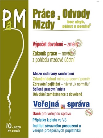 PaM 10/2020 - Zákoník práce – novela