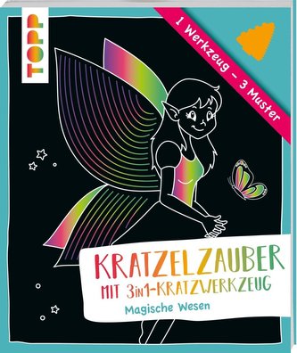 Kratzelzauber mit Kratzwerkzeug Magische Wesen