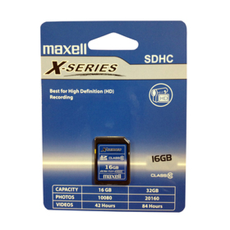 Paměťová karta MAXELL SDHC 16GB CL10 X-SERIES 854423
