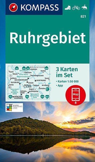 KOMPASS Wanderkarte Ruhrgebiet 1:50 000