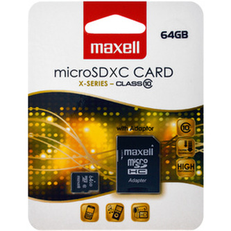 Paměťová karta MAXELL MicroSDXC 64GB + ad 854731