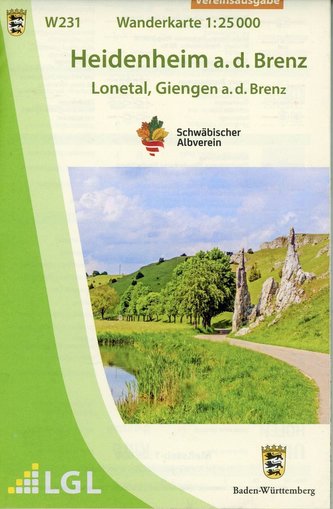 Heidenheim a.d.Brenz - Lonetal, Giengen a.d.Brenz Wanderkarte 1:25.000