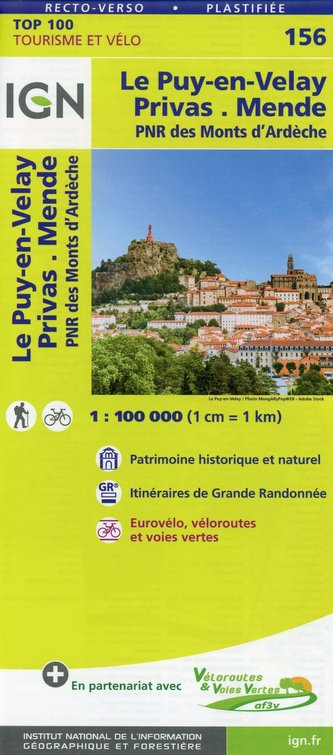 Le Puy-en-Velay.Privas.Mende 1:100 000
