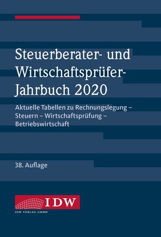 Steuerberater- und Wirtschaftsprüfer-Jahrbuch 2020