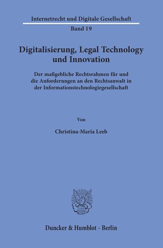 Digitalisierung, Legal Technology und Innovation.