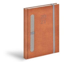 Diář 2021 D801 PU brown / grey - na propisku