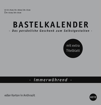 Bastelkalender immerwährend silber mittel