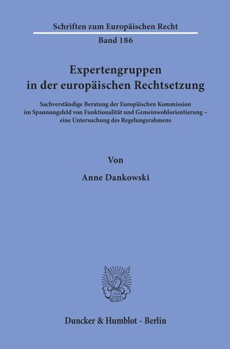 Expertengruppen in der europäischen Rechtsetzung