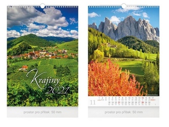 Krajiny - nástěnný kalendář 2021