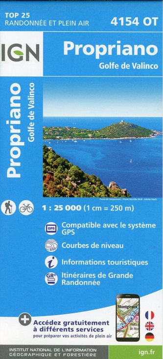 Propriano Golfe de Valinco 1 : 25 000