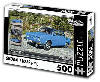 Retro auta Puzzle č. 37 - ŠKODA 110?LS (1975) - 500 dílků