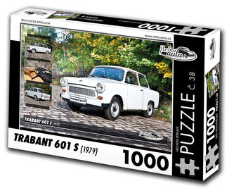 Retro auta Puzzle č. 38 - TRABANT 601 S (1979) - 1000 dílků