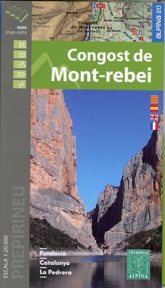 Wanderkarte Congost de Mont-rebei 1:20 000