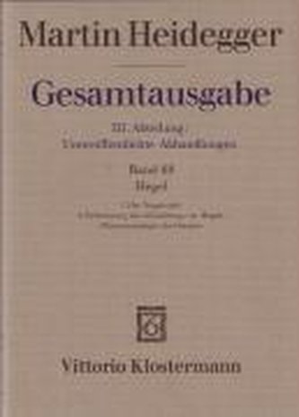 Gesamtausgabe 68. Hegel
