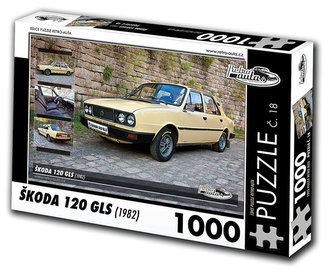 Retro auta Puzzle č. 18 - ŠKODA 120 GLS (1982) - 1000 dílků