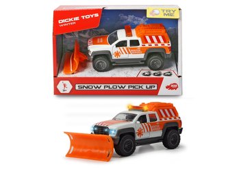 Kovové auto Pick Up se sněžným pluhem 17 cm