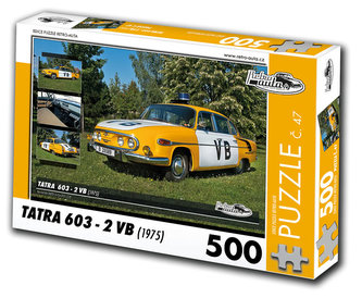 Retro auta Puzzle č. 47 - TATRA 603 - 2 VB (1975) - 500 dílků