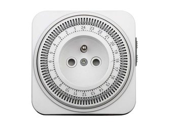 Spínací zásuvka SOLIGHT DT06 mechanická denní Spínací zásuvka SOLIGHT DT06 mechanická denní