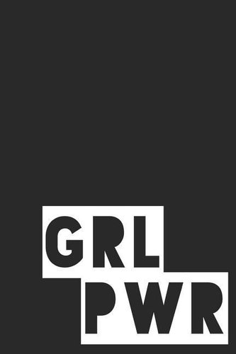 Grl Pwr: 105 Page Dot Grid Journal: 6x9 Black & White Cover