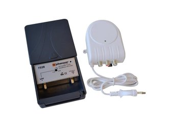 Předzesilovač anténní Johansson KIT7328/2434, na stožár,+zdroj s výhybkou a rozbočovačem