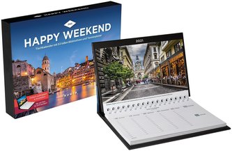 Happy Weekend Tischkalender 2021