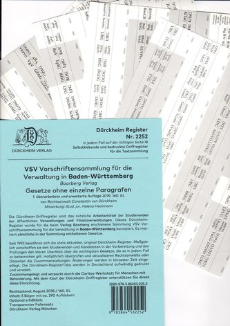DürckheimRegister® VSV BADEN-WÜRTTEMBERG (2019), BOORBERG Verlag
