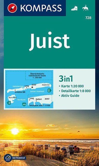 KOMPASS Wanderkarte Insel Juist 1:20 000
