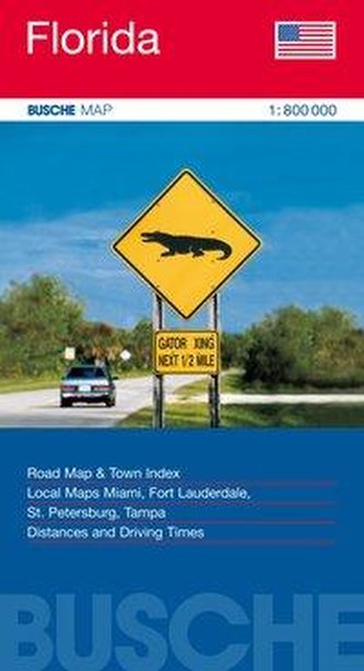 Florida 1 : 800 000. Straßenkarte