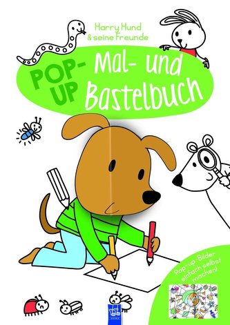 Pop-Up Mal-u. Bastelbuch Hund