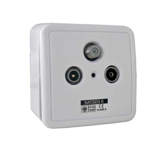 Zásuvka satelitní koncová TIPA SATSD3.k (komplet)